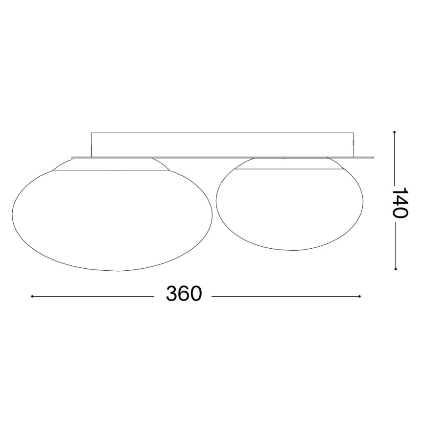 Ideal Lux - Φωτιστικό οροφής LED NINFEA 2xGX53/9W/230V λευκό