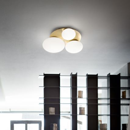 Ideal Lux - Φωτιστικό οροφής LED NINFEA 3xGX53/9W/230V χρυσό