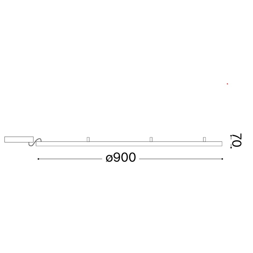 Ideal Lux - Φωτιστικό οροφής LED ORACLE SLIM LED/53W/230V 3000K CRI 90 Ø 90 εκ. χρυσό