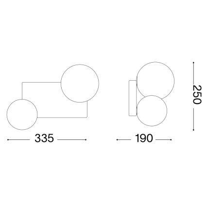 Ideal Lux - Φωτιστικό οροφής LED PENTA 2xG9/3W/230V χρυσό
