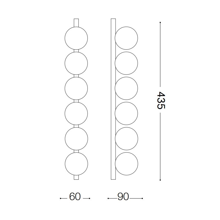 Ideal Lux - Φωτιστικό οροφής LED PING PONG 6xLED/3W/230V CRI 90 μαύρο