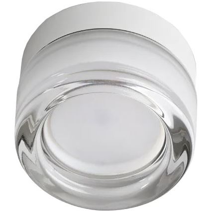 Ideal Lux - LED οροφιαίο φωτιστικό μπάνιου LOLLY 1xGX53/9W/230V Ø 10,5 εκ. IP44 λευκό/διάφανο