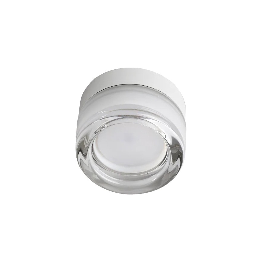 Ideal Lux - LED οροφιαίο φωτιστικό μπάνιου LOLLY 1xGX53/9W/230V Ø 10,5 εκ. IP44 λευκό/διάφανο