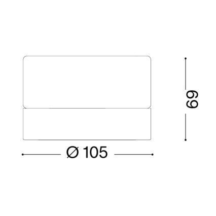 Ideal Lux - LED οροφιαίο φωτιστικό μπάνιου LOLLY 1xGX53/9W/230V Ø 10,5 εκ. IP44 λευκό/διάφανο