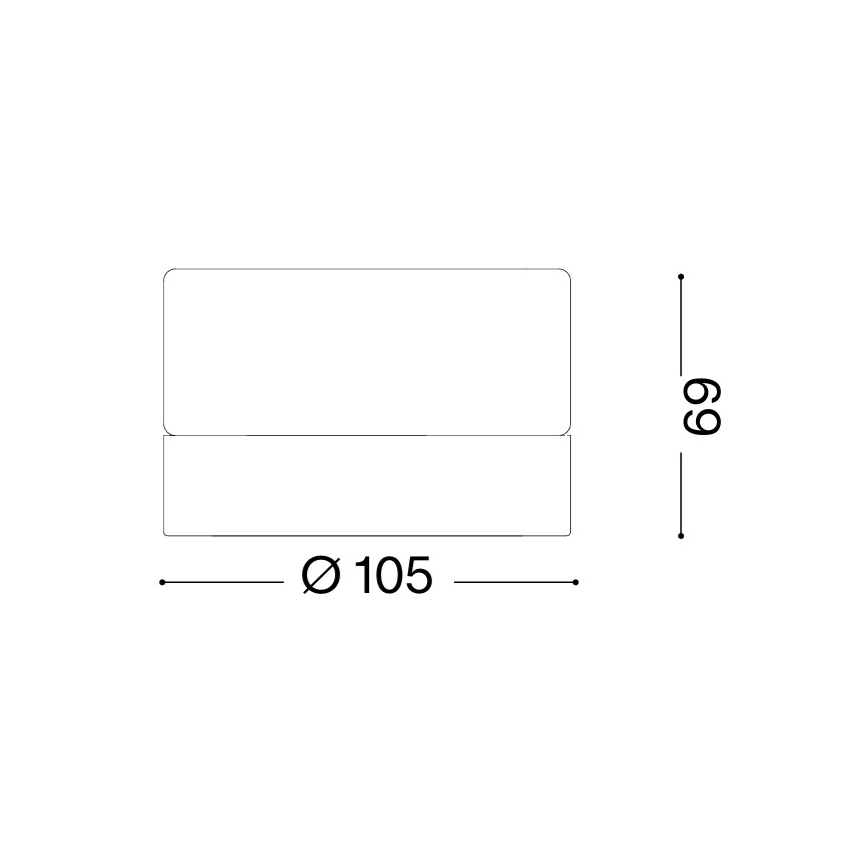 Ideal Lux - LED οροφιαίο φωτιστικό μπάνιου LOLLY 1xGX53/9W/230V Ø 10,5 εκ. IP44 λευκό/διάφανο