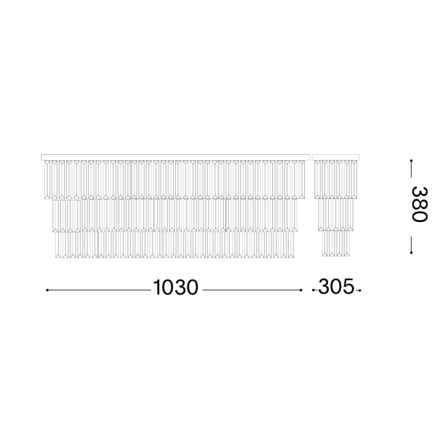 Ideal Lux - Φωτιστικό οροφής MARTINEZ 8xE14/40W/230V χρυσό