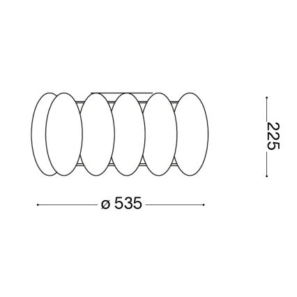 Ideal Lux - Φωτιστικό οροφής OVALINO 8xE27/60W/230V Ø 53,5 εκ. λευκό