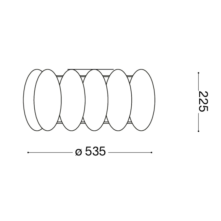 Ideal Lux - Φωτιστικό οροφής OVALINO 8xE27/60W/230V Ø 53,5 εκ. λευκό