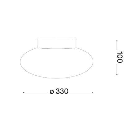Ideal Lux - Φωτιστικό οροφής SMARTIES 1xE27/42W/230V Ø 33 εκ. λευκό