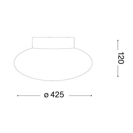 Ideal Lux - Φωτιστικό οροφής SMARTIES 2xE27/42W/230V Ø 42,5 εκ. λευκό