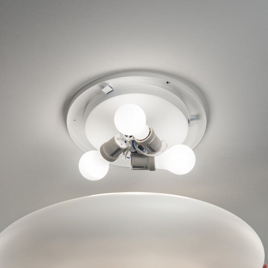 Ideal Lux - Φωτιστικό οροφής SMARTIES 3xE27/42W/230V διάμ. 50 cm λευκό