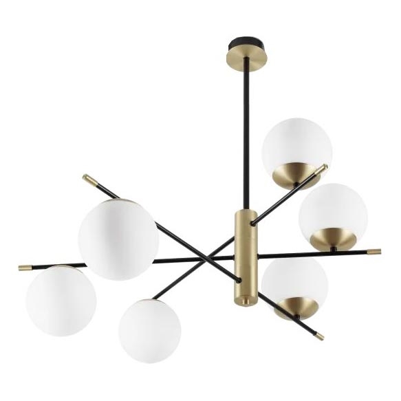 Ideal Lux - Κρεμαστό φωτιστικό GOURMET 6xE14/28W/230V διάμετρος 100 cm χρυσό