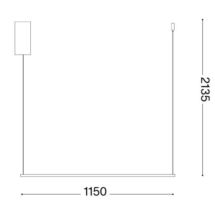 Ideal Lux - Κρεμαστό φωτιστικό LED σε καλώδιο ESSENCE LED/19W/230V 3000K CRI 90 λευκό