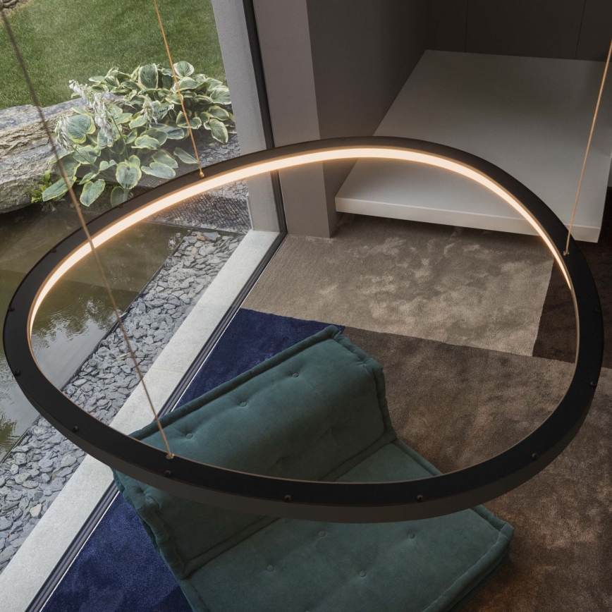 Ideal Lux - Κρεμαστό φωτιστικό LED με καλώδιο GEMINI LED/36W/230V 4000K Ø 42,5 cm CRI 90 μαύρο