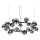 Ideal Lux - Κρεμαστό φωτιστικό LED σε καλώδιο PERLAGE 25xG9/3W/230V 110 cm μαύρο/καπνιστό μαύρο