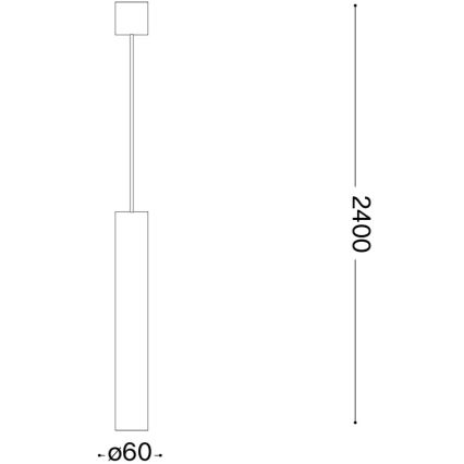Ideal Lux - Κρεμαστό φωτιστικό LED με καλώδιο ανάρτησης LOOK 1xGU10/7W/230V CRI 90 Ø 6 cm γυαλιστερό χρώμιο