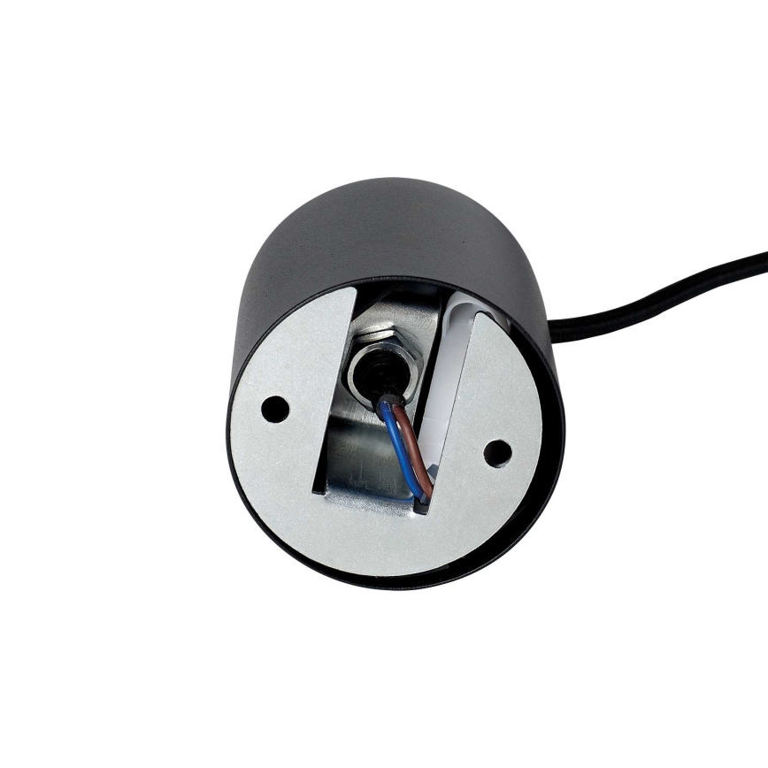 Ideal Lux - Κρεμαστό φωτιστικό LED με καλώδιο LOOK 1xGU10/7W/230V CRI 90 Ø 6 cm μαύρο