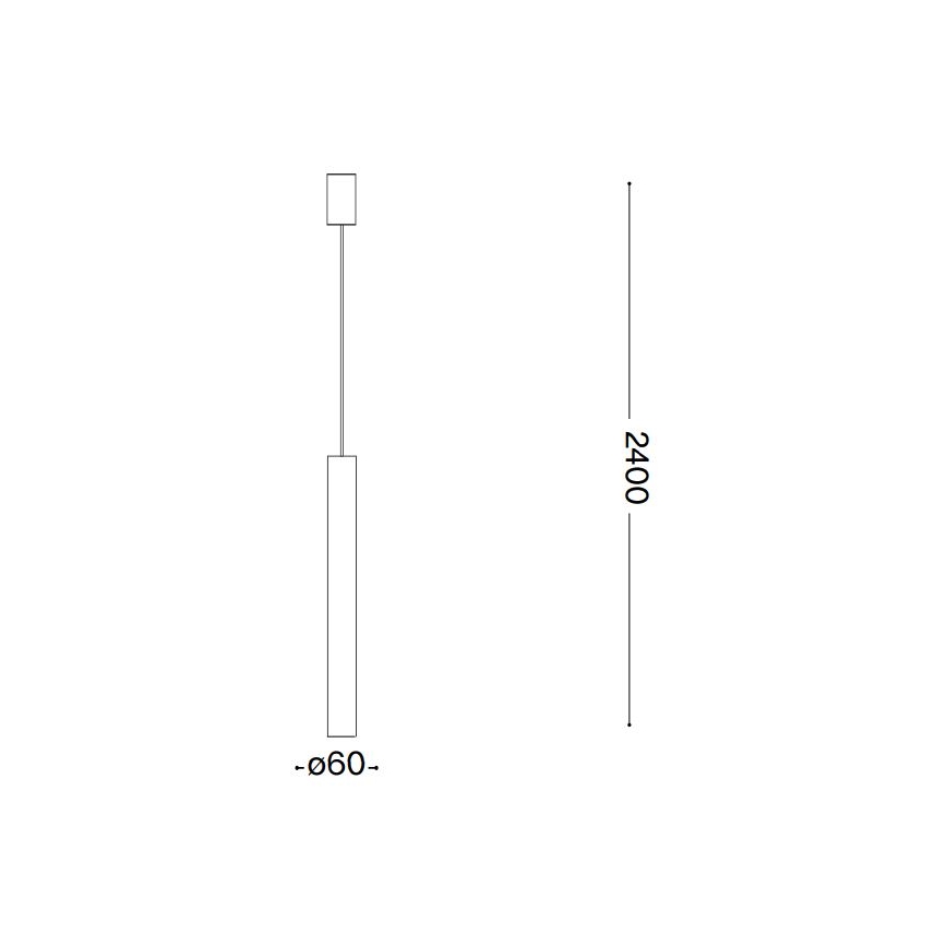 Ideal Lux - Κρεμαστό φωτιστικό LED με καλώδιο LOOK 1xGU10/7W/230V CRI 90 Ø 6 cm μαύρο