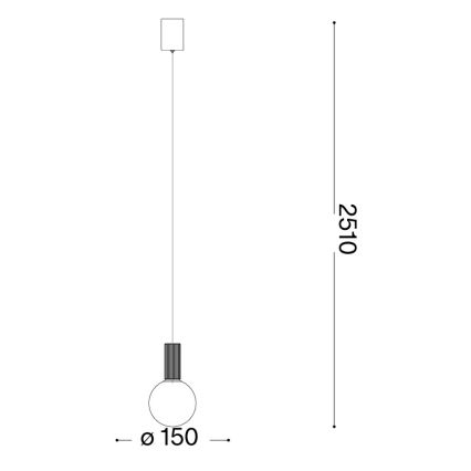 Ideal Lux - Κρεμαστό φωτιστικό LED με καλώδιο ODEON LED/8W/230V CRI 90 Ø 15 cm μπεζ/λευκό