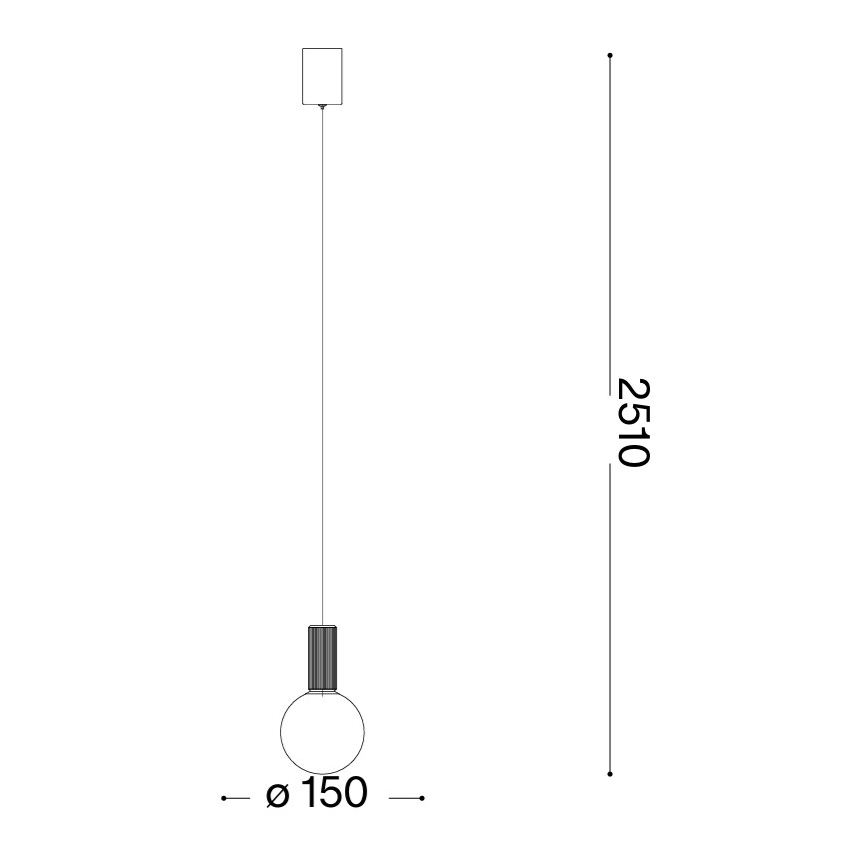 Ideal Lux - Κρεμαστό φωτιστικό LED με καλώδιο ODEON LED/8W/230V CRI 90 Ø 15 cm μπεζ/λευκό