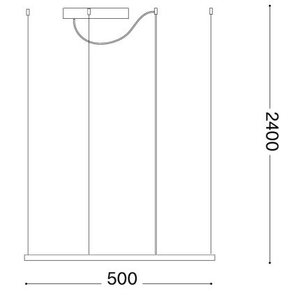 Ideal Lux - Κρεμαστό φωτιστικό LED σε καλώδιο ORACLE SLIM LED/33W/230V 3000K CRI 90 50x50 cm χρυσό