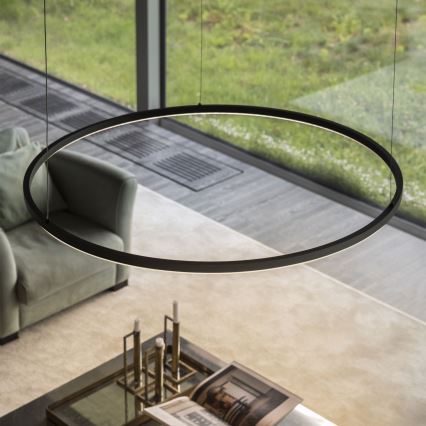 Ideal Lux - Κρεμαστό φωτιστικό LED με ανάρτηση σε καλώδιο ORACLE SLIM LED/83W/230V 2700K CRI 90 διάμ. 150 εκ. μαύρο