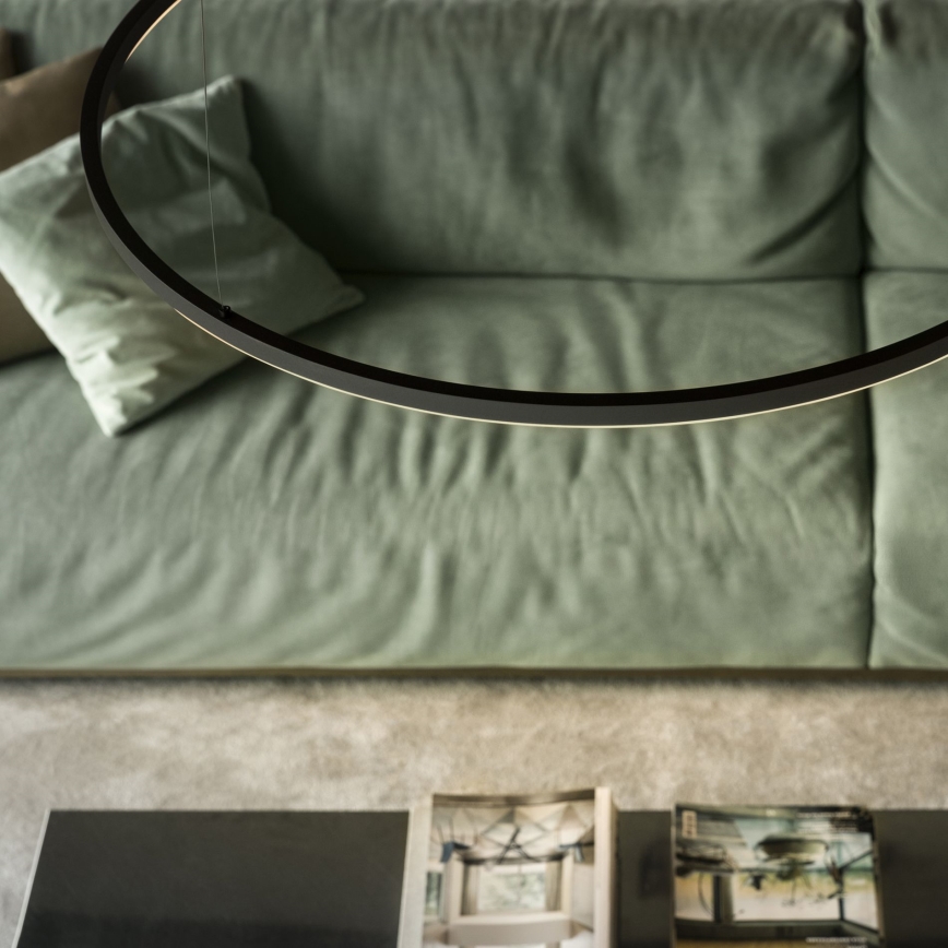 Ideal Lux - Κρεμαστό LED φωτιστικό σε καλώδιο ORACLE SLIM LED/83W/230V 4000K CRI 90 Ø 150 cm μαύρο