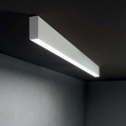 Ideal Lux - Κρεμαστό φωτιστικό LED με καλώδιο STEEL LED/29W/230V 3000K CRI 90 120 cm λευκό