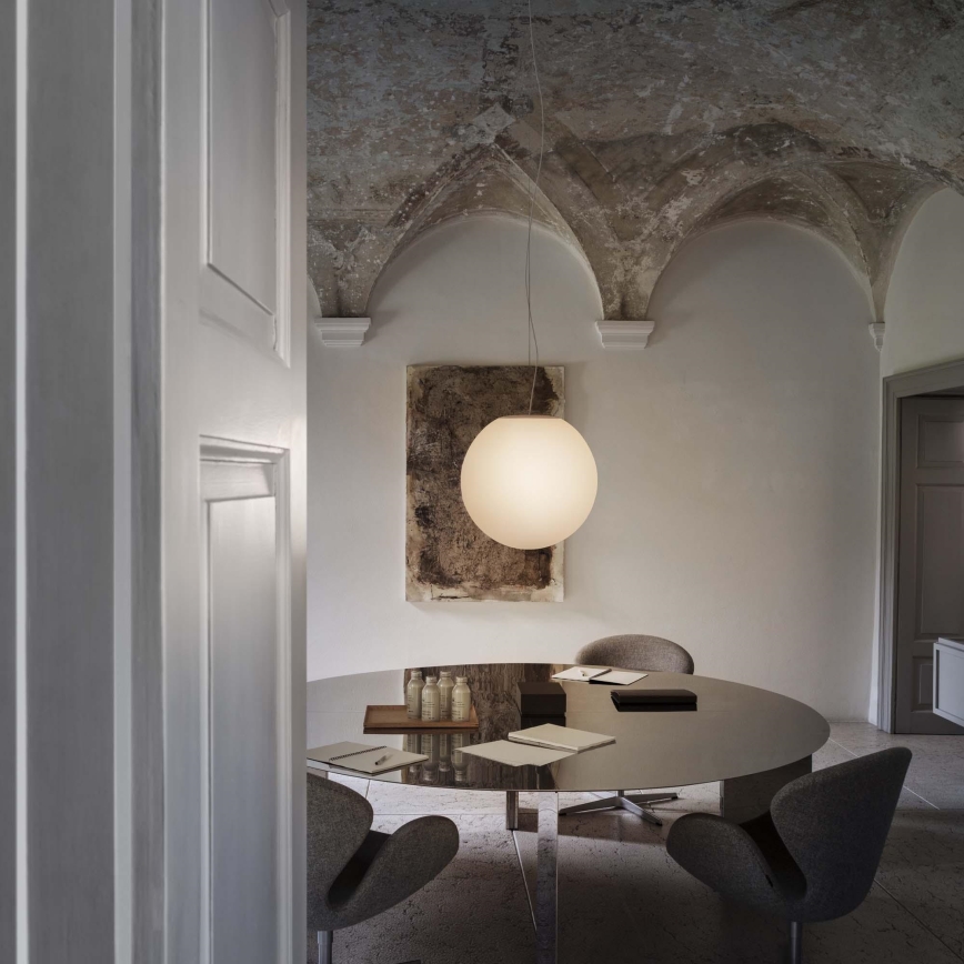 Ideal Lux - Κρεμαστό φωτιστικό MAPA με καλώδιο 1xE27/42W/230V, διάμετρος 20 εκ., λευκό