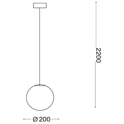 Ideal Lux - Κρεμαστό φωτιστικό MAPA με καλώδιο 1xE27/42W/230V, διάμετρος 20 εκ., λευκό