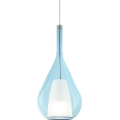 Ideal Lux - Κρεμαστό φωτιστικό σε καλώδιο KALIQUE 1xE27/42W/230V Ø 18 cm καπνιστό μπλε
