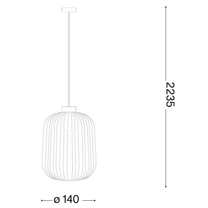 Ideal Lux - Κρεμαστό φωτιστικό σε καλώδιο MINT 1xE27/60W/230V pr. 14 cm πράσινο