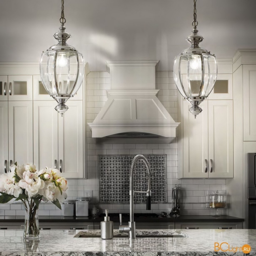Ideal Lux - Κρεμαστό φωτιστικό με αλυσίδα 1xE27/60W/230V Ø 25 εκ. γυαλιστερό χρώμιο
