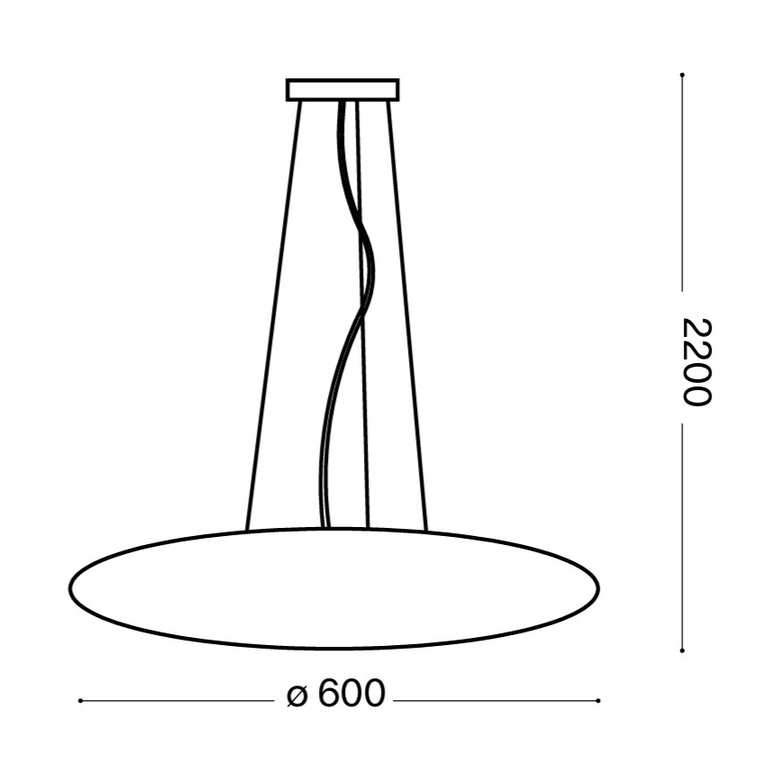 Ideal Lux - Κρεμαστό φωτιστικό με καλώδιο GLORY 5xE27/60W/230V διάμ. 60 cm λευκό