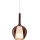 Ideal Lux - Κρεμαστό φωτιστικό με καλώδιο KALIQUE 1xE27/42W/230V Ø 18 cm καπνιστό χάλκινο