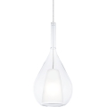 Ideal Lux - Κρεμαστό φωτιστικό με καλώδιο KALIQUE 1xE27/42W/230V Ø 18 cm διαφανές