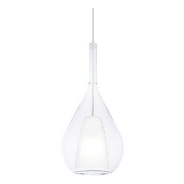 Ideal Lux - Κρεμαστό φωτιστικό με καλώδιο KALIQUE 1xE27/42W/230V Ø 18 cm διαφανές