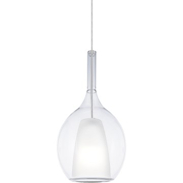 Ideal Lux - Κρεμαστό φωτιστικό με καλώδιο KALIQUE 1xE27/42W/230V Ø 18 cm διάφανο