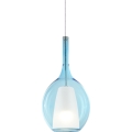 Ideal Lux - Κρεμαστό φωτιστικό με καλώδιο KALIQUE 1xE27/42W/230V διάμ. 18 εκ., καπνισμένο μπλε
