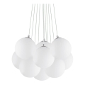 Ideal Lux - Κρεμαστό φωτιστικό με καλώδιο MAPA 11xE14/40W/230V Ø 58 cm λευκό