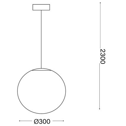Ideal Lux - Κρεμαστό φωτιστικό με καλώδιο MAPA 1xE27/42W/230V Ø 30 εκ. λευκό