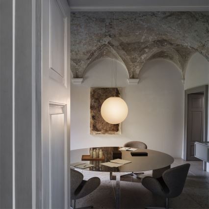 Ideal Lux - Κρεμαστό φωτιστικό με καλώδιο MAPA 1xE27/42W/230V Ø 50 cm λευκό