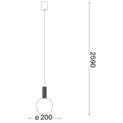 Ideal Lux - Κρεμαστό φωτιστικό με καλώδιο ODEON LED/8W/230V CRI 90 Ø 20 εκ. μπεζ/λευκό