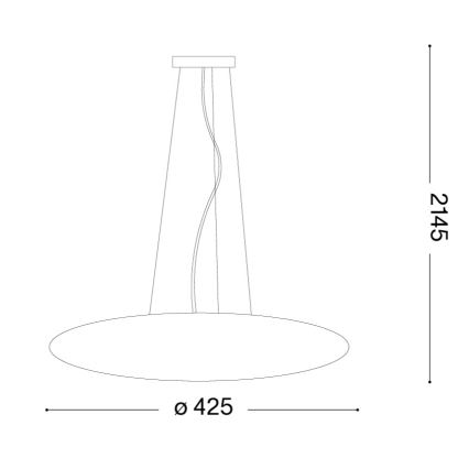Ideal Lux - Κρεμαστό φωτιστικό με καλώδιο SMARTIES 3xE27/42W/230V Ø 42,5 cm λευκό