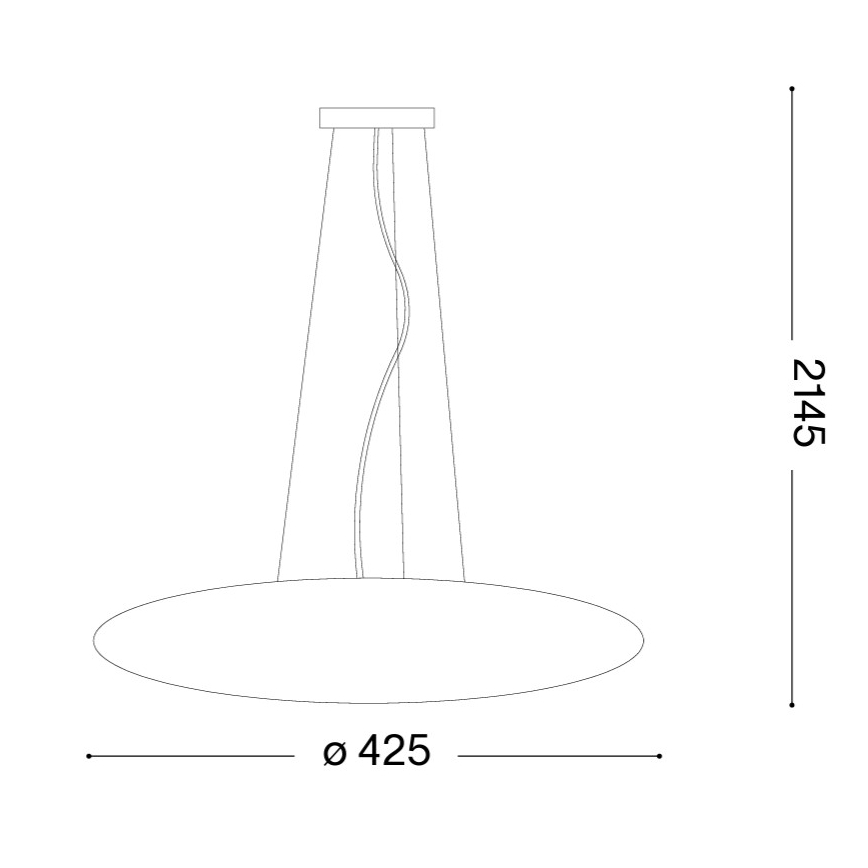 Ideal Lux - Κρεμαστό φωτιστικό με καλώδιο SMARTIES 3xE27/42W/230V Ø 42,5 cm λευκό