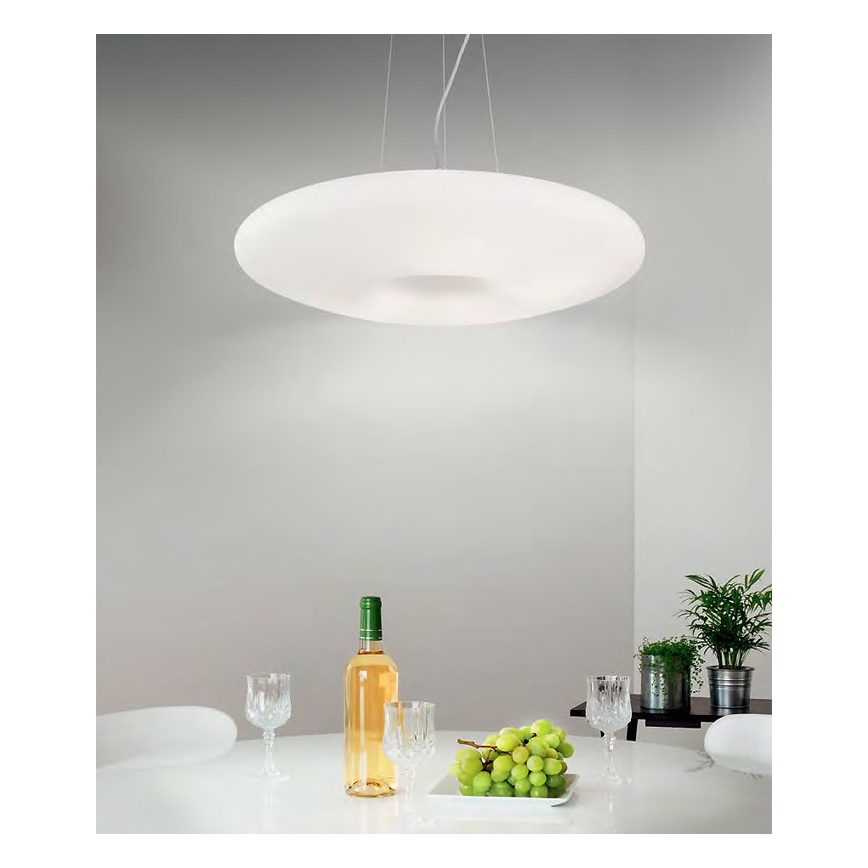 Ideal Lux - Κρεμαστό φωτιστικό με σύρμα GLORY 3xE27/60W/230V, Ø 50 cm, λευκό