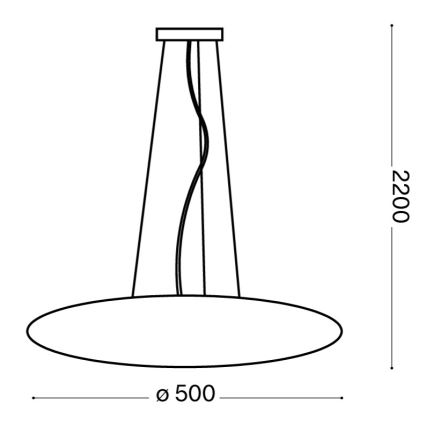 Ideal Lux - Κρεμαστό φωτιστικό με σύρμα GLORY 3xE27/60W/230V, Ø 50 cm, λευκό