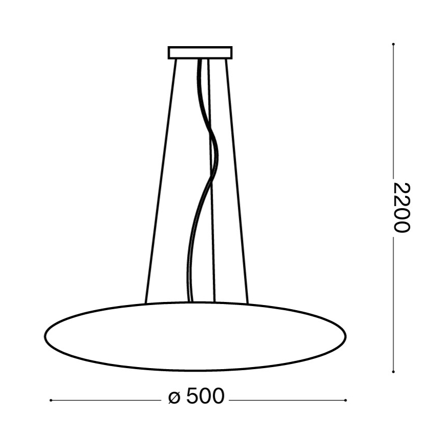 Ideal Lux - Κρεμαστό φωτιστικό με σύρμα GLORY 3xE27/60W/230V, Ø 50 cm, λευκό