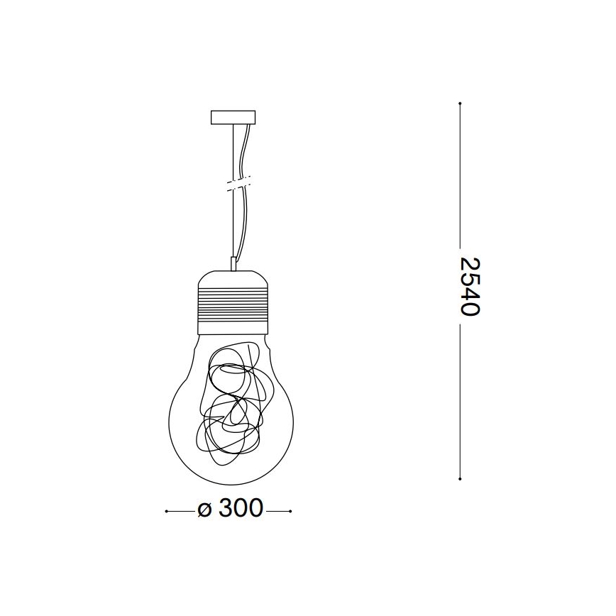Ideal Lux - Κρεμαστό φωτιστικό οροφής 1xE27/60W/230V διάμετρος 30 cm