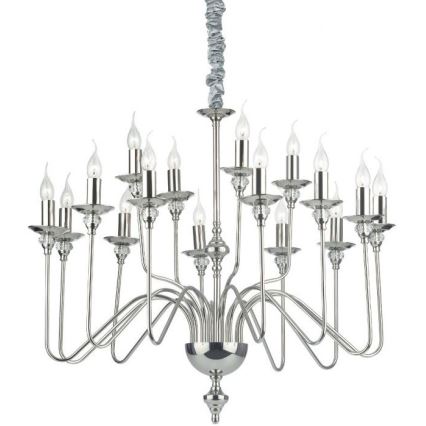 Ideal Lux - Κρεμαστό φωτιστικό οροφής ARTU 16xE14/40W/230V διάμετρος 90 cm γυαλιστερό χρώμιο